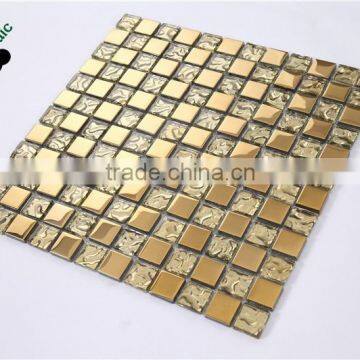 SMP05 Classical luxury mosaic gold backsplash mosaic mirror glass mosaic