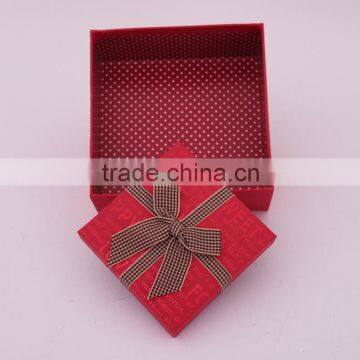 Delicate Coffee Ribbons Decorated Square Paper Candy Box