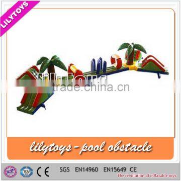 Durable inflatable pool obstacle, outdoor inflatable obstacle, low price inflatable bouncer for sale