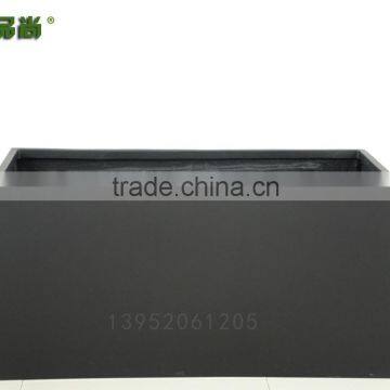 Matt Black Rectangle Wholesale Price FRP Flower Pots photo-2
