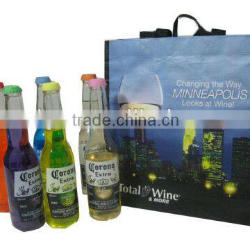 Eco-friendly Wine Bag/Gift Wine Bag/promotional Nonwoven 6 Wine Bottles Bag