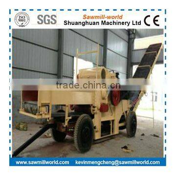 Mobile Diesel Engine Wood Pallet Shredder