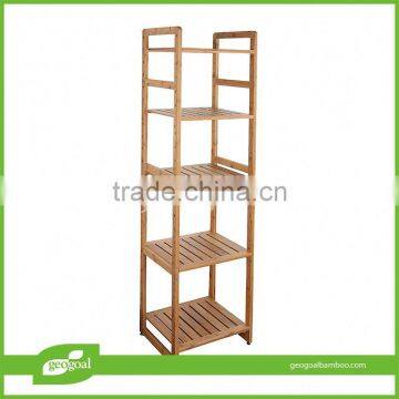 free standing eco-friendly shelves/bamboo narrow free standing shelves