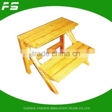 Cheap Price 2 Tiers Wood Flower Planter Stand.Flower Pot Stand