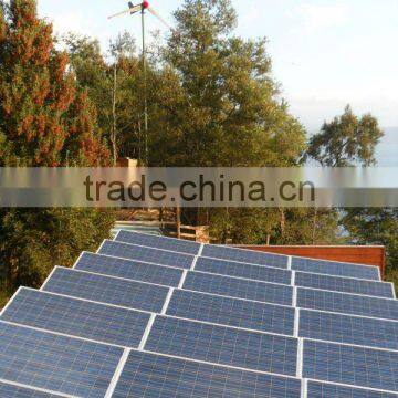 Off grid wind power and solar hybrid system