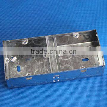 2017 New Mould GI metal Boxes 1+1 Gang 47MM sizes Irap Gang Boxes