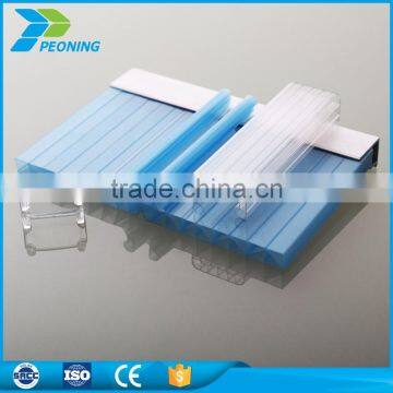 Flexible u locking cellular polycarbonate sheets for sound insulation