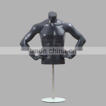 New Gloss Black Upper Body Model Half Body Female Mannequin On Sale