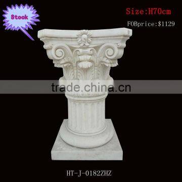 Outdoor White Marble Pillar For Sale