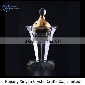 Fashionable crystal mesh incense burner with metal