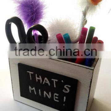 Wooden chalkboard pen box