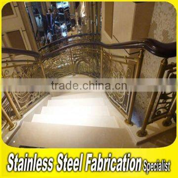 Interior Prefab Art Carving Handrail Aluminum Stair Handrail photo-6