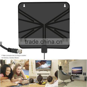 Latest flat design wireless antenna Transparent Digital indoor tv Antenna/HDTV Antenna