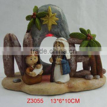 Polyresin 3d baby jesus birth craft holy family figurines