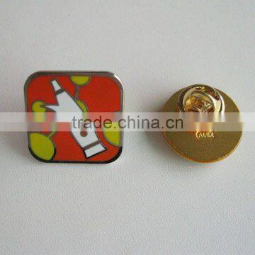 Square shape metal badge