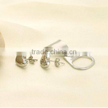 9*16 mm Heart Shape Stainless Steel Earring Blanks photo-2