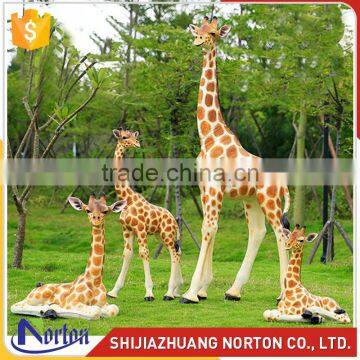 Garden used decor fiberglass giraffes sculpture for sale NTRS-100LI