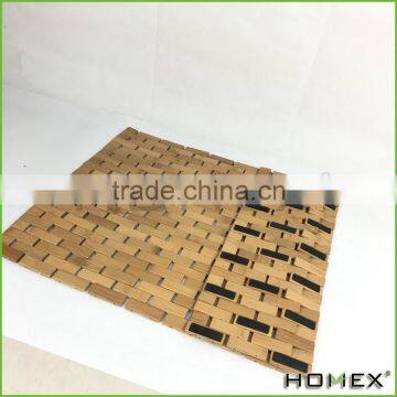 Bamboo thin bath mat/bathroom mat Homex-BSCI