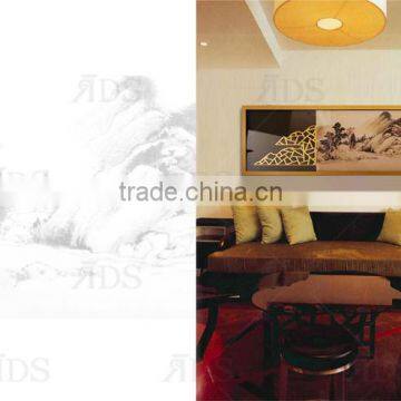 Framed Handmade Shadow Box MDF Plaque With Gold Leaf Landscape Painting photo-2