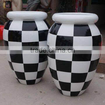 Large Fiberglass Modern Garden Pot photo-6