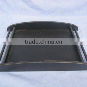 environmentally friendly black wooden food serving tray