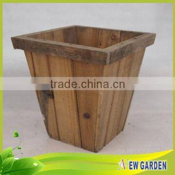 Factory Direct Offered Special Design High Grade Wooden Rectangular Flower Pot photo-4
