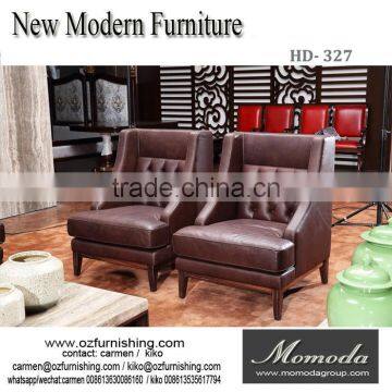 HD327 new collection sofa chairsingle seat sofa chair hotle lobby waiting sofa chair leather leisure chair