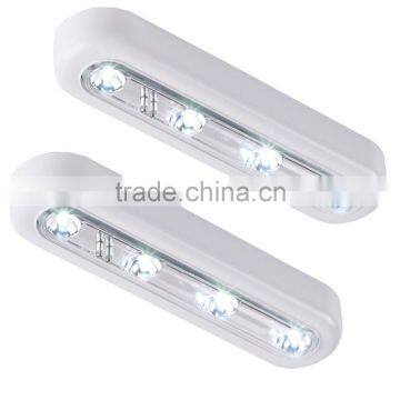 Twin Pack of Cool White LED Touch Operated Battery Cupboard night Lights