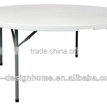 ROUND BLOW MOLD PLASTIC/STEEL FOLDING TABLE