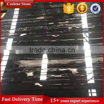 90 Degree China Nero Portoro Black Marble Countertop photo-3