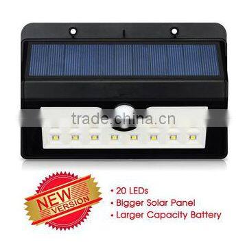 Outdoor Garden Light, 3.7V Solar Panel Waterproof Wireless 20 LED Solar Motion Sensor Light