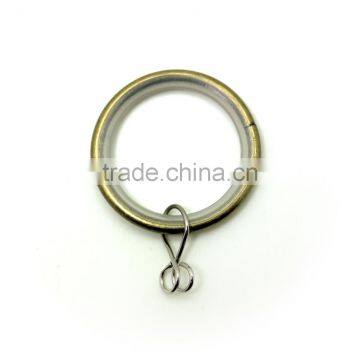 Silent Antique Brass Plated Curtain Metal Rod Ring Loose Eyelet Inside Diameter 35mm - 4 Colors