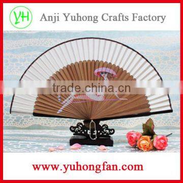 High Quality Ladies Gift Fan Hand n in Bamboo photo-2