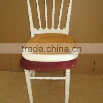 Wooden White Napoleon Chair With Cuhion for Sale photo-2