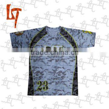 Boys' Short Sleeve Rugby Stripe Camo Jersey