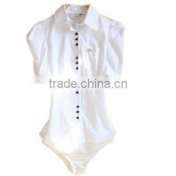 2016 Ladies Short Sleeve Office Uniform Blouse Body Shirt Clothes photo-4