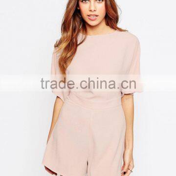 2015 Fashionable Hot Sale OEM Customized Kimono Romper With Open Back and D-ring photo-2