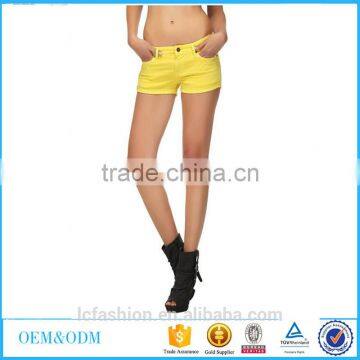 Hot sale women's yellow elastic sports divided skirt