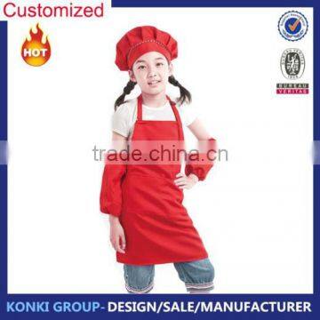 Wholesale kids chef hat and apron with customized printing