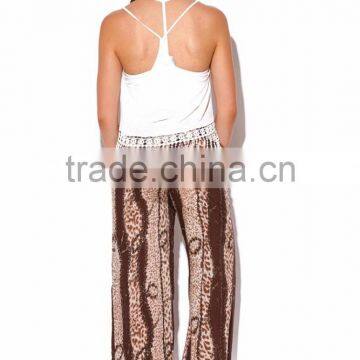 New Style Fashion Animal Print Boho Wide Leg Women's Pants photo-4