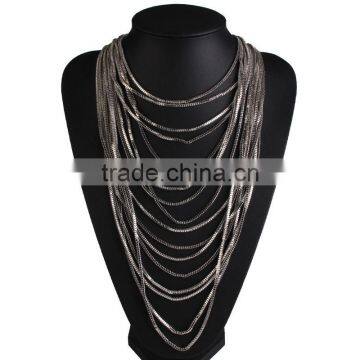 2016 Europe and the United States the New Multilayer Long Thin Chain Necklace photo-3