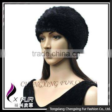 CX-E-10G Knitted Women Head Scarf Mink Fur Stretch Elastic Headband photo-6