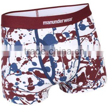 Pop reactive print man sexy tight boxer shorts