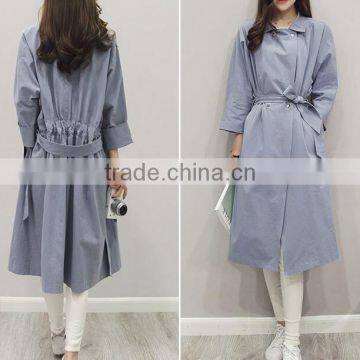 Zm35728a Fashion Autumn Women Boutique Long Trench Coat for Wholesale photo-4