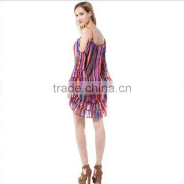 Zm50234b Europe New Product Lady Cloth Printed Chiffon Dress Women photo-4