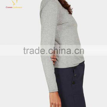 Women Grey Mongolia Cashmere Sweater photo-3