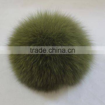 Myfur Top Quality Newest Color Khaki Green Fox Body Part Fur Pompoms photo-2