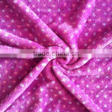 Heart Printed Microfiber Fleece Fabric for Housecoat