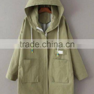 Runwaylover EY1059C Hot Sale 2017 Ladies Fashion Trench Coats With Hood photo-4