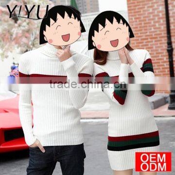 High Quality Winter Black Thick Tight Fit Turtleneck Couple Sweater photo-4